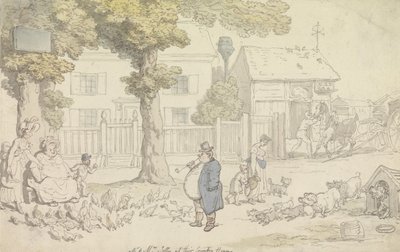 De heer en mevrouw Jolly in hun landhuis door Thomas Rowlandson