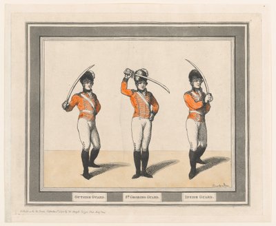 Buitenwacht, St. Georges Wacht, Binnenwacht, 1 september 1798 door Thomas Rowlandson