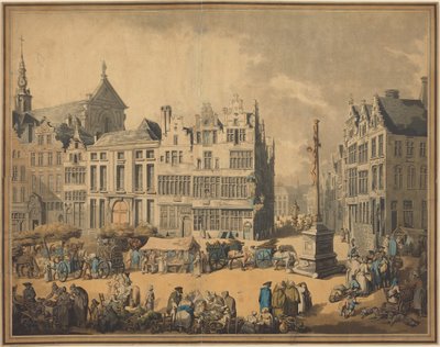 Place de Meir in Antwerpen door Thomas Rowlandson