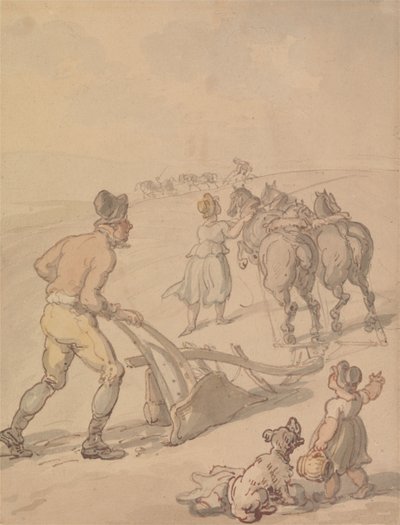 Ploegen door Thomas Rowlandson