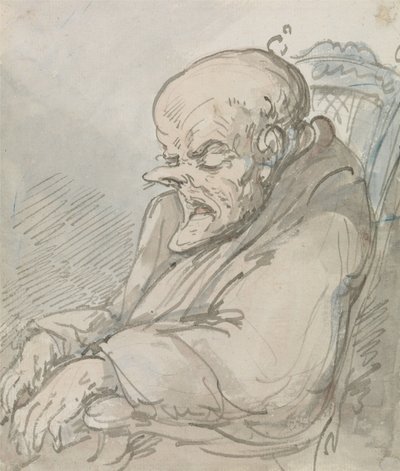 Portret van een oude man door Thomas Rowlandson