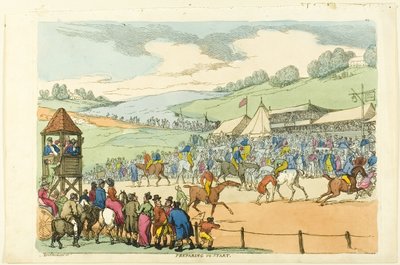 Voorbereiden om te vertrekken door Thomas Rowlandson
