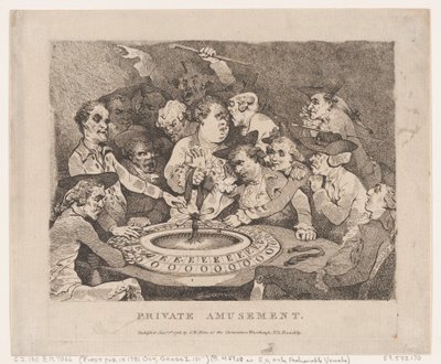 Privé amusement, 1 januari 1786 door Thomas Rowlandson