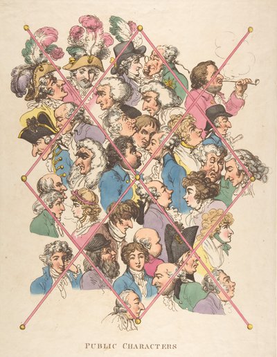 Publieke karakters door Thomas Rowlandson