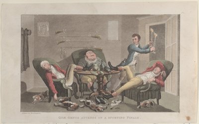 Quae Genus Woont een Sportieve Finale bij, uit De Geschiedenis van Johnny Quae Genu door Thomas Rowlandson