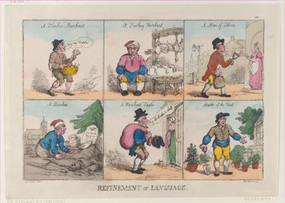 Verfijning van taal door Thomas Rowlandson
