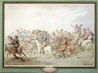 Terugkeer van de Epsom Races, 1823 door Thomas Rowlandson