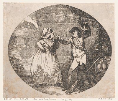 Terug van de sport door Thomas Rowlandson