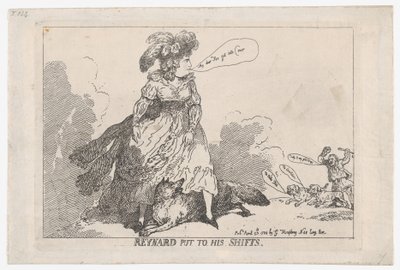 Reinaert in het nauw gedreven, 23 april 1784 door Thomas Rowlandson