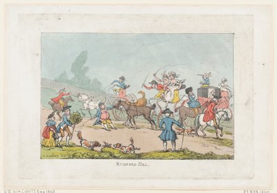 Richmond Hill, 1811 door Thomas Rowlandson