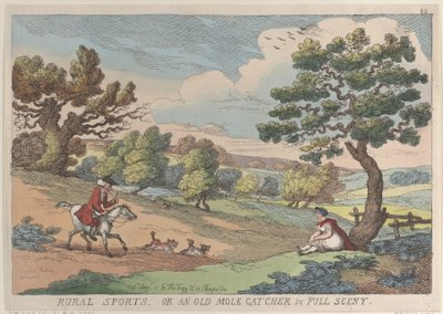 Plattelandssporten, of een oude molvanger in volle geur, 31 augustus 1811 door Thomas Rowlandson