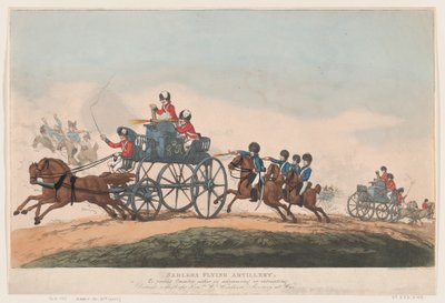 Sadlers Vliegende Artillerie door Thomas Rowlandson