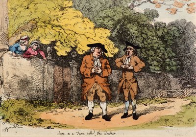 Scène in een klucht genaamd de Quaker door Thomas Rowlandson
