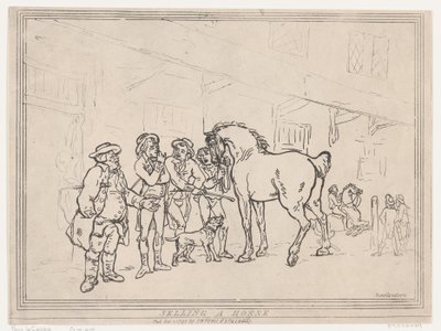 Een paard verkopen, 1 december 1791 door Thomas Rowlandson