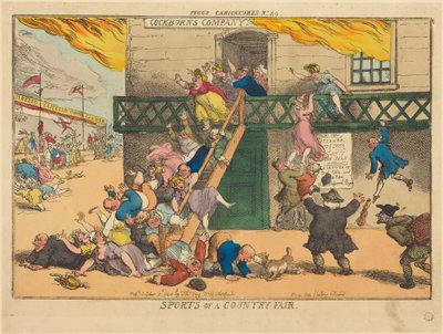 Sporten op een dorpsfeest door Thomas Rowlandson