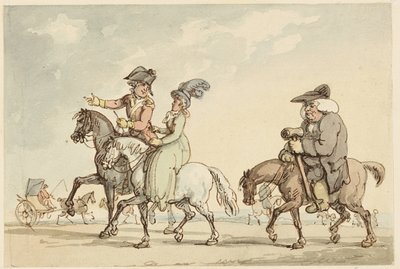 Studie voor Comforts of Bath door Thomas Rowlandson