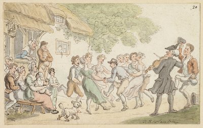 Studie voor Dr. Syntax en landelijke sporten door Thomas Rowlandson