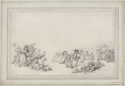 Studie van Schaatsers: Schaatsen op de Serpentine door Thomas Rowlandson