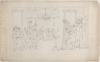 Zoet is de stem wiens krachten kunnen bewegen en het zwervende hart tot liefde kunnen roepen..., 1 september 1817 door Thomas Rowlandson