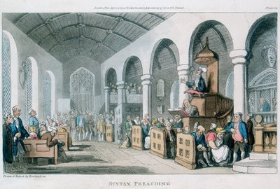 Syntax Preken door Thomas Rowlandson