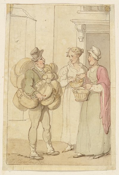 De mandenverkoper door Thomas Rowlandson