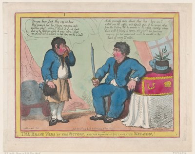 De dappere zeelieden van de Victory en de resten van de betreurde Nelson! door Thomas Rowlandson