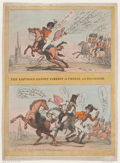 Het Rekeningoverzicht van de Kapitein, 3 februari 1807 door Thomas Rowlandson
