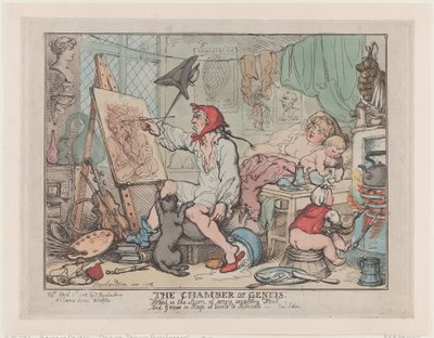 De Kamer van Genie, 2 april 1812 door Thomas Rowlandson