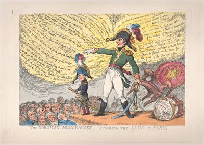 De Corsicaanse Munchausen - Humming the Lads of Paris, 4 december 1813 door Thomas Rowlandson