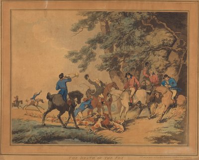 De dood van de vos door Thomas Rowlandson