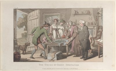 De bril met groene glazen, uit The Vicar of Wakefield, mei 1817 door Thomas Rowlandson