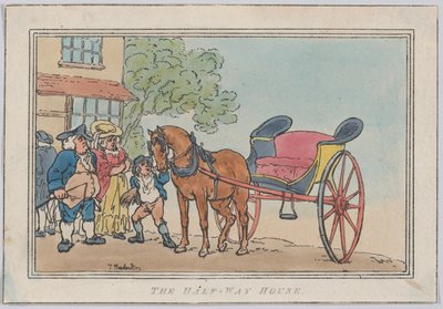 Het Half-Way House, gepubliceerd 1787 een latere heruitgave door Thomas Rowlandson