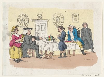 De hoop van de familie - Een toelating aan de universiteit door Thomas Rowlandson
