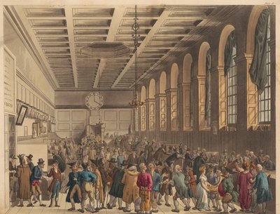 De Long Room, Custom House door Thomas Rowlandson