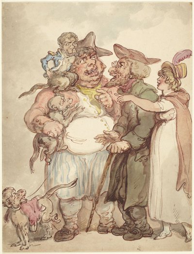 De Apenhandelaar door Thomas Rowlandson
