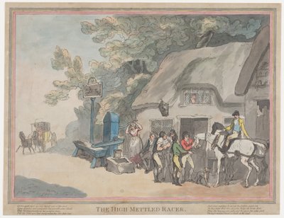Het postpaard (uit *Het leven van een renpaard, of De temperamentvolle renner*) door Thomas Rowlandson