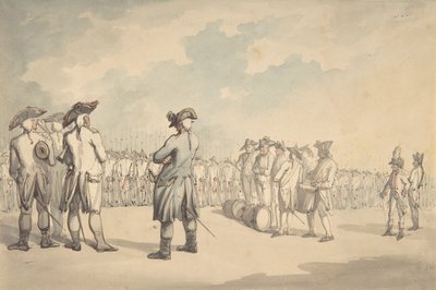 De Recensie, circa 1800 door Thomas Rowlandson