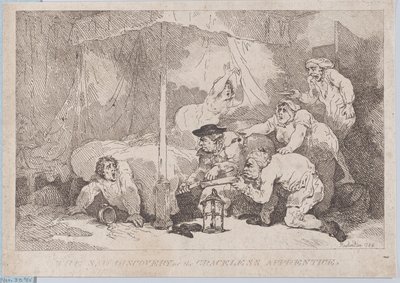 De trieste ontdekking van de onbehouwen leerling door Thomas Rowlandson