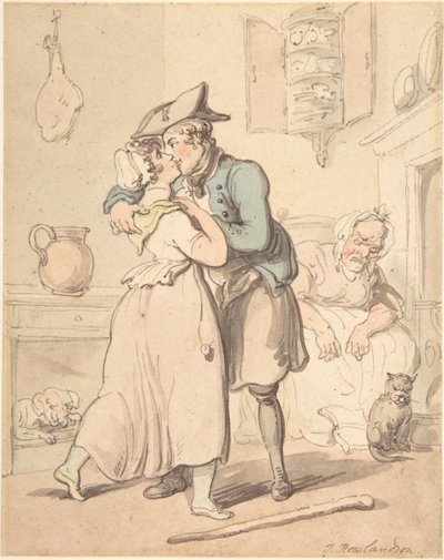 De terugkeer van de matroos uit actieve dienst door Thomas Rowlandson