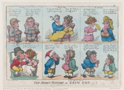 De geheime geschiedenis van Crim Con, Fig 1 door Thomas Rowlandson