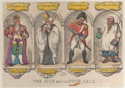 Het Teken van de Vier Allen, 1810 door Thomas Rowlandson