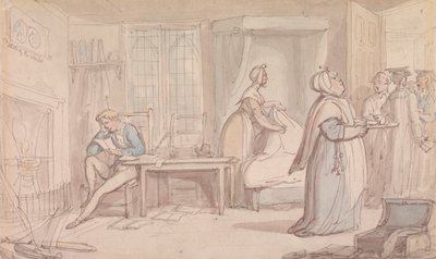De kamer van de student door Thomas Rowlandson