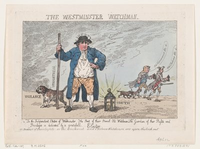 De Westminster Wachter door Thomas Rowlandson