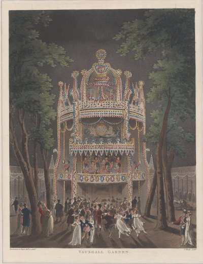 Vauxhall Garden, 1809 door Thomas Rowlandson