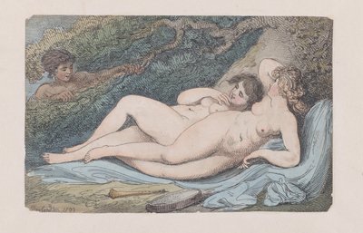 Bosnimfen De Ontdekking, 1799 door Thomas Rowlandson