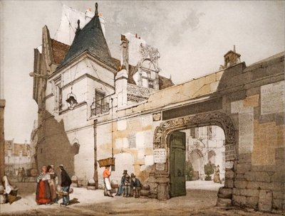 Hotel Cluny, exterieur van de binnenplaats door Thomas Shotter Boys
