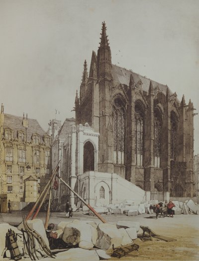 La Sainte Chapelle, uit Picturesque Architecture in Paris, gepubliceerd in 1839 door Thomas Shotter Boys