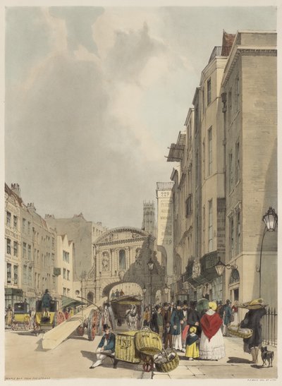 Londen zoals het is: Temple Bar, vanaf de Strand door Thomas Shotter Boys
