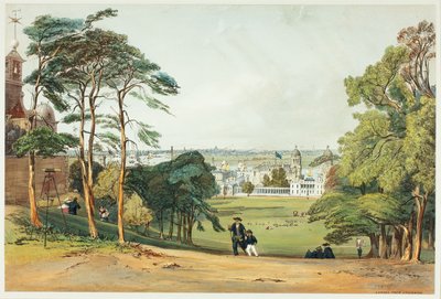 Londen, vanaf Greenwich, plaat vijf uit Originele Zichten van Londen zoals het is door Thomas Shotter Boys