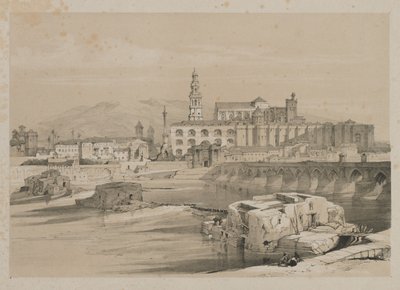 Pittoreske schetsen in Spanje: Overblijfselen van een Romeinse brug over de Guadalquivir, Cordova, 1837 door Thomas Shotter Boys